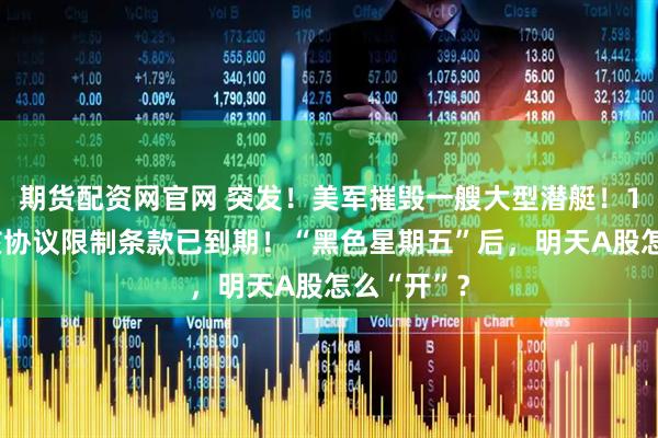 期货配资网官网 突发！美军摧毁一艘大型潜艇！10年，伊核协议限制条款已到期！“黑色星期五”后，明天A股怎么“开”？